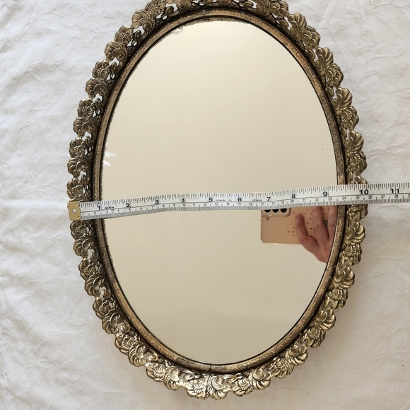 Vintage silver mirror tray - Picture 5 of 8